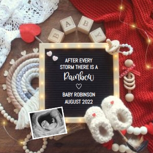 Valentine-Rainbow-Baby-Announcement design preview