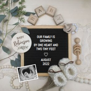 Boho-Greenery-Pregnancy-Announcement design preview