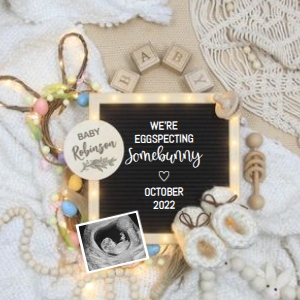 Easter-Bunny-Lights-Baby-Announcement design preview