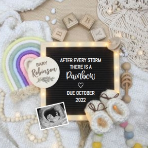 Easter-Boho-Rainbow-Baby-Announcement design preview