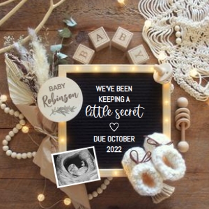 Boho-Bouquet-Pregnancy-Announcement design preview