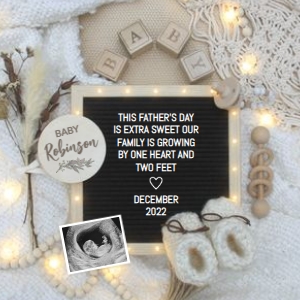 Fathers-Day-Neutral-Boho-Pregnancy-Announcement: Fathers-Day-Neutral-Boho-Pregnancy-Announcement