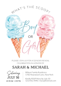 Whats-The-Scoop-Gender-Reveal-Invitation: Whats-The-Scoop-Gender-Reveal-Invitation
