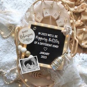 Baby-Bed-New-Years-Announcement: Baby-Bed-New-Years-Announcement