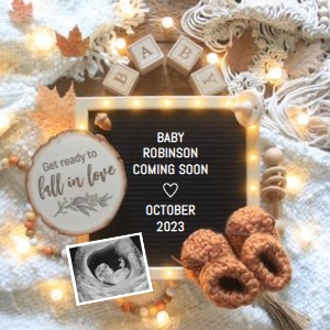 Fall-Beads-Boho-Pregnancy-Announcement design preview