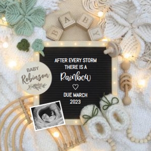 St-Patricks-Boho-Rainbow-Baby-Announcement: St-Patricks-Boho-Rainbow-Baby-Announcement