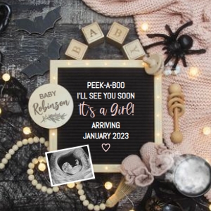 Halloween-Bats-Girl-Gender-Reveal: Halloween-Bats-Girl-Gender-Reveal