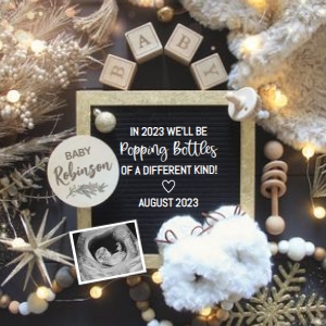 New-Years-Black-Gold-Pregnancy-Announcement: New-Years-Black-Gold-Pregnancy-Announcement