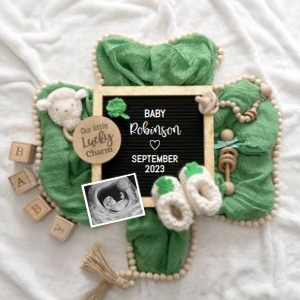 St-Patricks-Boho-Shamrock-Pregnancy-Announcement: St-Patricks-Boho-Shamrock-Pregnancy-Announcement