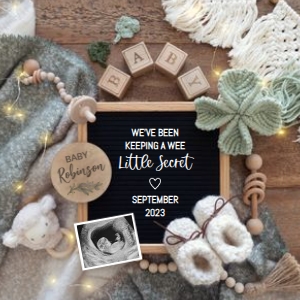 Boho-St-Patricks-Wee-Little-Secret-Baby-Announcement: Boho-St-Patricks-Wee-Little-Secret-Baby-Announcement