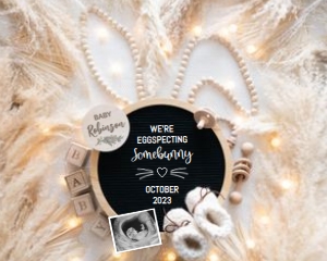 Easter-Bunny-Ears-Eggspecting-Somebunny-Baby-Announcement: Easter-Bunny-Ears-Eggspecting-Somebunny-Baby-Announcement