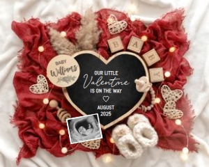 Boho-Heart-Chalkboard-Neutral-Valentines-Red-Blanket design preview