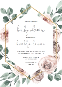 JPP style 50 - baby shower invite 2 design preview