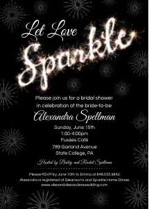 Sparkle Bridal Shower Invitation design preview