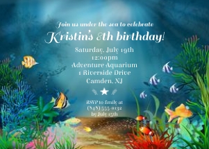 Under the Sea Birthday Party Invitation design preview