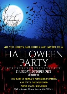 Spooky Halloween Party Invitations, Digital & Printed design preview
