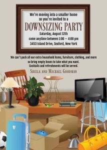 Downsizing Moving Party Garage Sale Invitation: Downsizing Moving Party Garage Sale Invitation