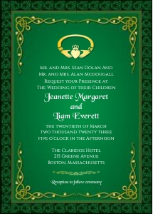 Claddagh Ring Celtic Knots Irish Wedding Suite design preview