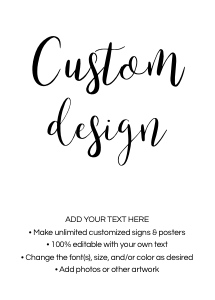 Custom Vertical Signs design preview
