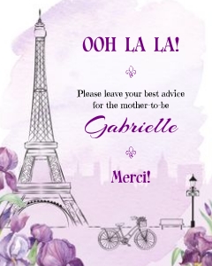 Purple Iris Paris Special Occasion 8x10: Purple Iris Paris Special Occasion Signs