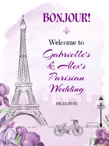 Purple Iris Paris Special Occasion 18x24: Purple Iris Paris Special Occasion Signs