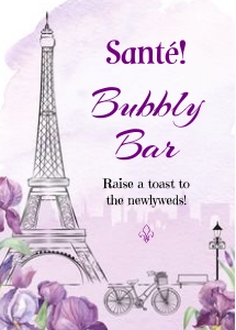 Purple Iris Paris Special Occasion 5x7: Purple Iris Paris Special Occasion Signs