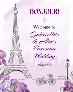 Purple Iris Paris Special Occasion 16x20: Purple Iris Paris Special Occasion Signs