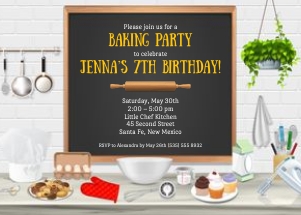 Baking Birthday Party Invitation design preview
