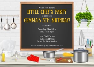 Cooking Birthday Party Invitation design preview