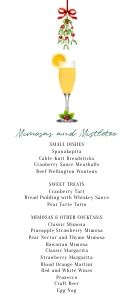 Mimosas and Mistletoe Christmas Holiday Menu: Mimosas and Mistletoe Christmas Holiday Menu