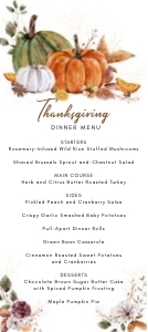 Rustic Thanksgiving Dinner Party Menu design preview