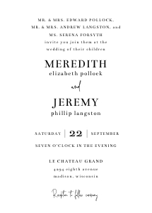 Simply Minimalist Wedding Stationery Suite design preview