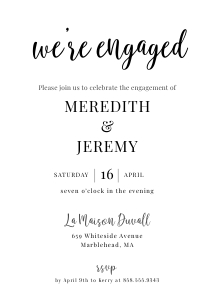 Minimalist Engagement Party Invitation design preview