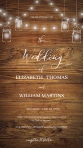 Rustic Barn Wood Calligraphy Wedding Invitation Template design preview