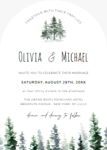 Arch Wedding Invitation 00004: Arch Wedding Invitation Template 00004