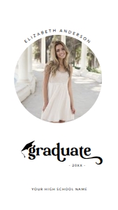 Graduation Photo Electronic Invitation 1080x1920 GPEI006: Graduation Invitation GI0006