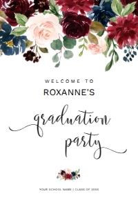 Graduation Welcome Sign 24x36 GWS0004: Graduation Welcome Sign Template 0004