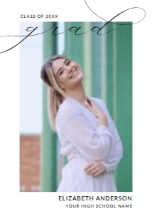 Graduation Photo Invitation GPI008: Graduation Invitation Template 0008