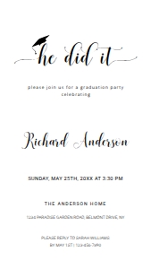 Graduate Electronic Invitation 00002: Graduate Invitation Template 00002