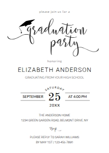 Graduate Invitation 00007: Graduate Invitation Template 00007