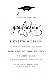 Graduate Invitation 00003: Graduate Invitation Template 00003