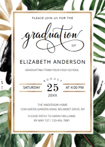 Graduate Invitation 00005: Graduate Invitation Template 00005