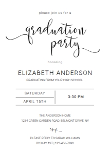 Graduate Invitation 00006: Graduate Invitation Template 00006