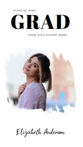 Graduation Photo Electronic Invitation 1080x1920 GPEI007: Graduation Invitation GI0007