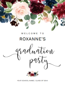 Graduation Welcome Sign 18x24 GWS0004: Graduation Welcome Sign Template 0004