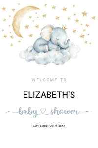 Baby Shower Welcome Sign Template 0004 design preview