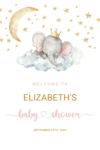 Baby Shower Welcome Sign Template 0005 design preview