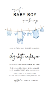 Baby Shower Invitation Template 00010 design preview