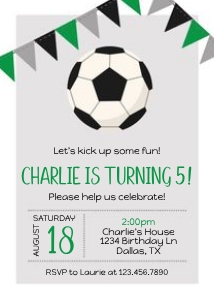 Soccer Flags Invitation design preview