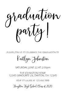 Graduation Party Invitation design preview